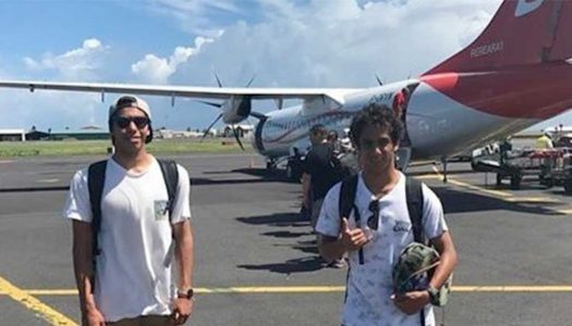 Danilo Cerda y Roberto Araki destacan en campeonato de surf en Tahití